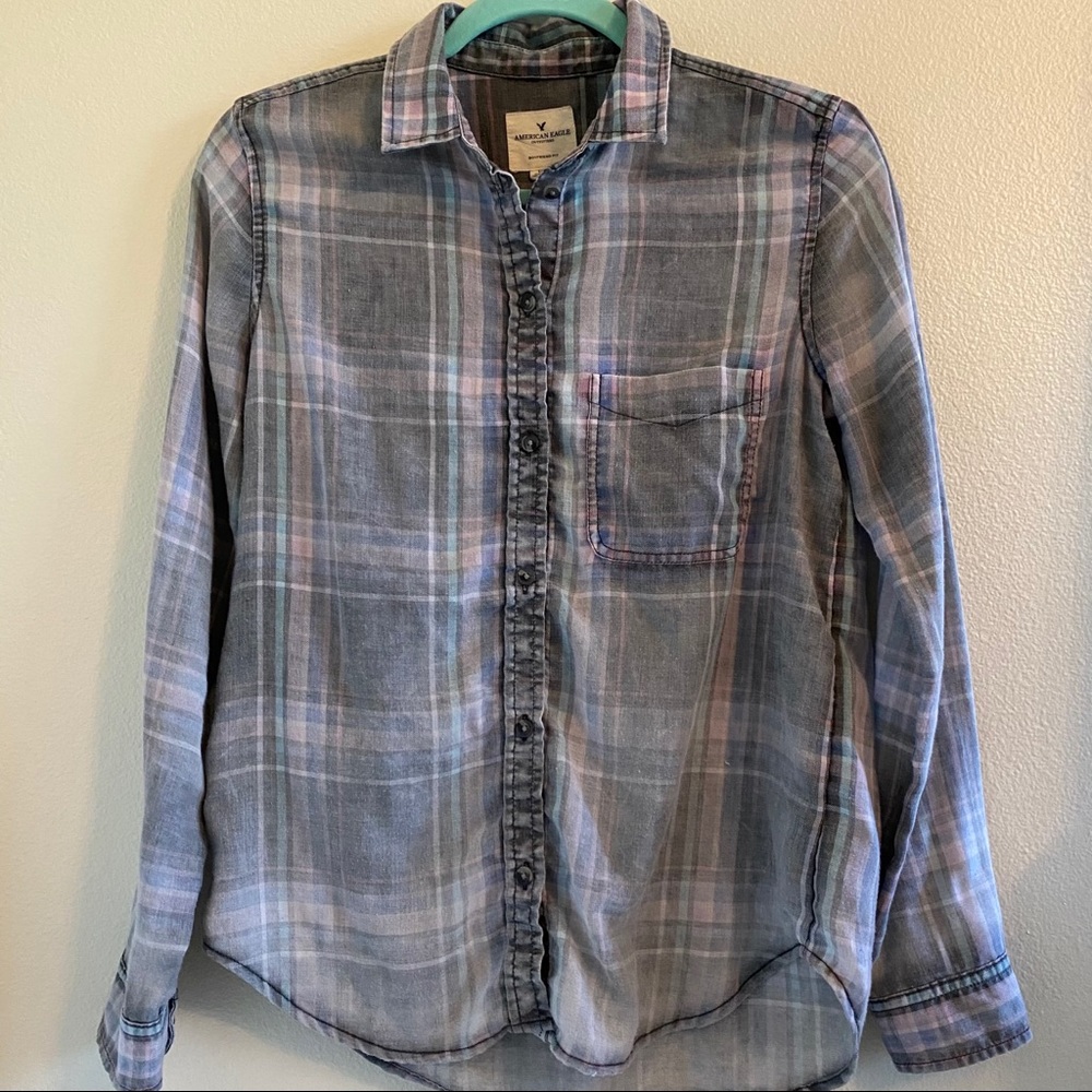 american eagle button up shirt